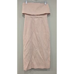 C/Meo Collective Peach Strapless Crepe Dress Size Medium